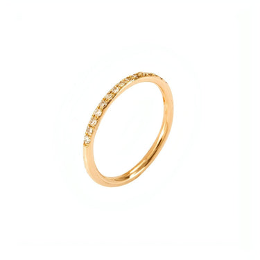 14K Gold ring inlaid ring with zircon Rings Just Believe Jewelry