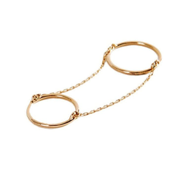 Double ring 14K gold Rings Just Believe Jewelry