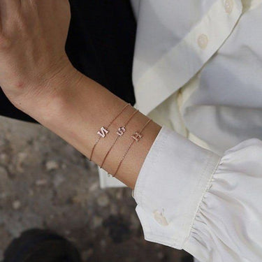 Initial Bracelet - 14K gold Bracelets Just Believe Jewelry