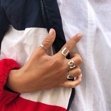 Initial Ring -Silver Rings Just Believe Jewelry