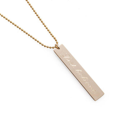 Large Rectangle Necklace -Unisex Necklaces Just Believe Jewelry
