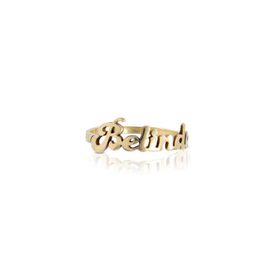 Name ring - 14K gold Rings Just Believe Jewelry
