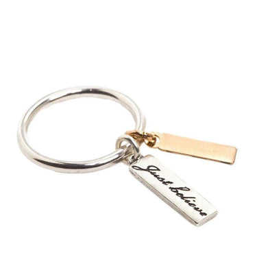 Tag ring - Silver Rings Just Believe Jewelry