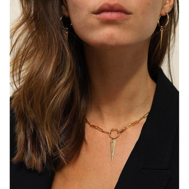 Triangle chunky Necklace - Goldfilled Necklaces Just Believe Jewelry