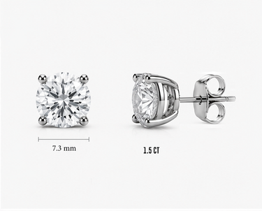 3.06 CT Lab Diamond Stud Earrings