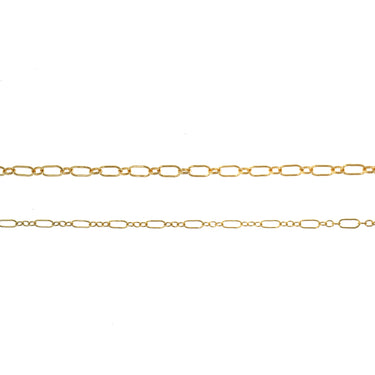 Square chain for permanent - Yellow Goldfilled