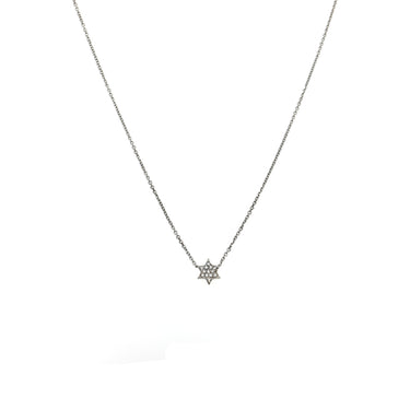 Star of David Necklace- 14K Gold with Diamond