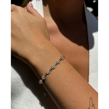 צמיד סמיילי 14 קראט זהב משובץ כולו יהלומים – חיוך שמזכיר לך להאמין