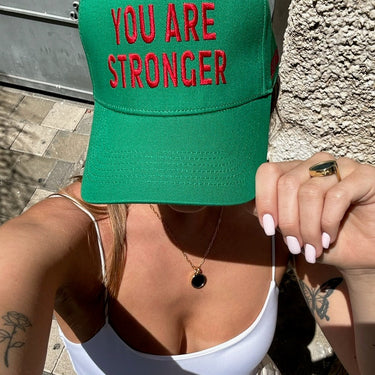 HAT - YOUR ARE STRONGER THAN YOU THINK - GREEN