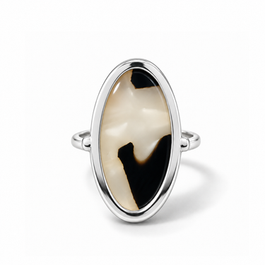 ONE OF A KIND SILVIA COLLECTION  oval ring