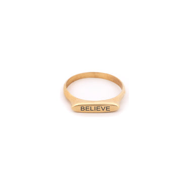 Gold ring for personal engraving- Gold 14K