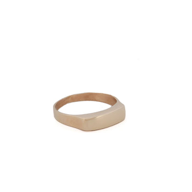 Gold ring for personal engraving wide - Gold 14K