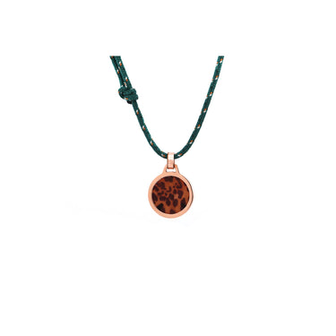 Rose gold Silvia 14K rose gold on Green wrap necklace