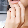 14K Gold ring inlaid ring with zircon Rings Just Believe Jewelry