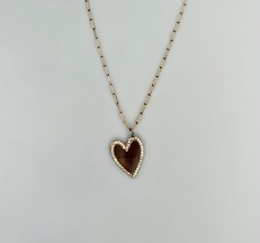 Heart with white stone - Let your heart be free Necklaces Just Believe Jewelry