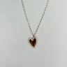 Heart with white stone - Let your heart be free Necklaces Just Believe Jewelry