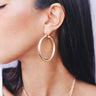 HOOP Earrings - 40mm 14K Gold Earrings Just Believe Jewelry