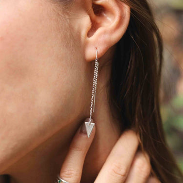 Long Triangle Earrings Earrings Just Believe Jewelry