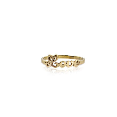 Name ring - 14K gold Rings Just Believe Jewelry