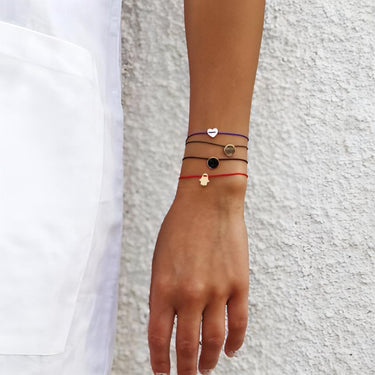 Red/Black string Bracelet with Heart/ Hamsa/ coins Bracelets Just Believe Jewelry