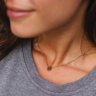 Smile- Gold 14K Necklace Necklaces Just Believe Jewelry