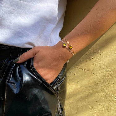 Smiley button bracelet- Gold 14k Bracelets Just Believe Jewelry