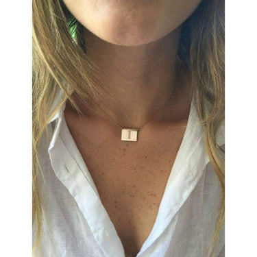 Square Letter Necklace Necklaces Just Believe Jewelry