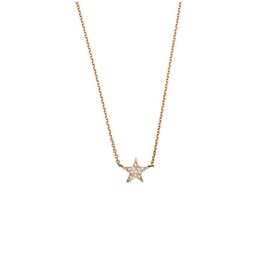 Star Necklace- 14K Gold with Diamond Necklaces Just Believe Jewelry