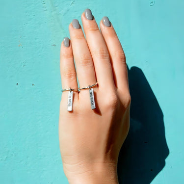 Tag ring - Silver Rings Just Believe Jewelry